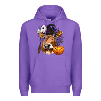 Purple Boo Heifer Cow Halloween Premium Hoodie - texasbilliewilder