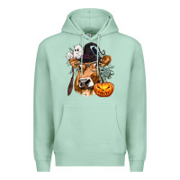 Seafoam Boo Heifer Cow Halloween Premium Hoodie - texasbilliewilder