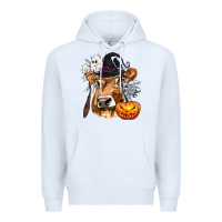 White Boo Heifer Cow Halloween Premium Hoodie - texasbilliewilder