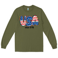 Army Green usa since 1776 Long Sleeve Tee - MaliasSmallBusiness