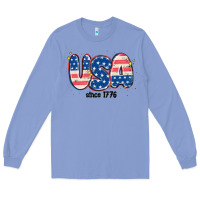 Colony Blue usa since 1776 Long Sleeve Tee - MaliasSmallBusiness
