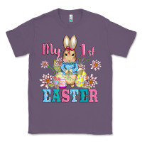 Lavender my first easter with baby bunny and eggs Classic Tee - AdoDesignShop