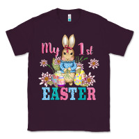 Plum my first easter with baby bunny and eggs Classic Tee - AdoDesignShop