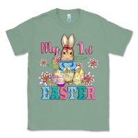 Sage my first easter with baby bunny and eggs Classic Tee - AdoDesignShop