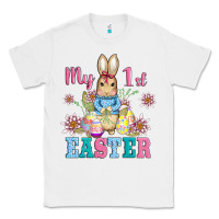 White my first easter with baby bunny and eggs Classic Tee - AdoDesignShop