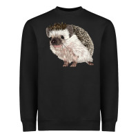Black Hedgehog Illustrations Heavyweight Sweatshirt - LillyAllenDesigns