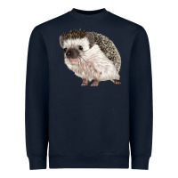 Navy Hedgehog Illustrations Heavyweight Sweatshirt - LillyAllenDesigns