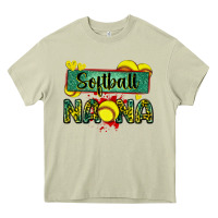 Mossy softball nana with leopard Heavy Core Tee - Zillion Design Studio