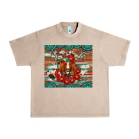 French Oak longhorn with gemstone Urban Heavy Tee - Artiststas