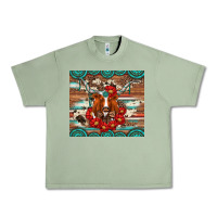 Oil Green longhorn with gemstone Urban Heavy Tee - Artiststas