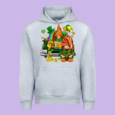 St. Patrick's Day Gnomies With Heart Urban Hoodie Designed By Howdyjamesfarm