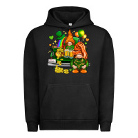 Pigment Black St. Patrick's Day gnomies with heart Urban Hoodie - HowdyJamesFarm