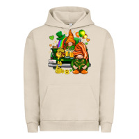 Pigment French Oak St. Patrick's Day gnomies with heart Urban Hoodie - HowdyJamesFarm