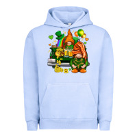 Pigment Grape Ice St. Patrick's Day gnomies with heart Urban Hoodie - HowdyJamesFarm