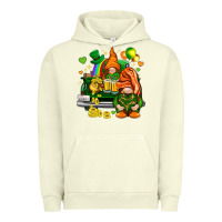 Pigment Pistachio St. Patrick's Day gnomies with heart Urban Hoodie - HowdyJamesFarm