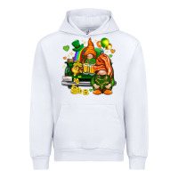 White St. Patrick's Day gnomies with heart Urban Hoodie - HowdyJamesFarm