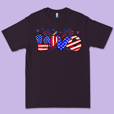 Love 4th Of July Premium Tee Designed By Zillion Design Studio