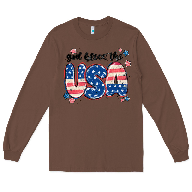God Bless America Long Sleeve Tee by MaliasSmallBusiness | Teevron