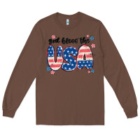 Chestnut god bless america Long Sleeve Tee - MaliasSmallBusiness