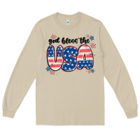 Mushroom god bless america Long Sleeve Tee - MaliasSmallBusiness