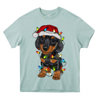 Arona dachshund puppy christmas lights Heavy Core Tee - RanaPortraitStore