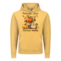 Vintage Mustard pumpkin kisses harvest wishes Vintage Hoodie - BundleAndBundleShop