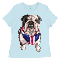 Baby Blue english bulldog Ladies Tee - RanaPortraitStore