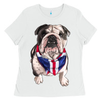 White english bulldog Ladies Tee - RanaPortraitStore