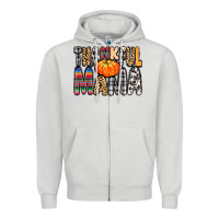 Dove Grey Thankful Mama Zipper Hoodie - MaliasSmallBusiness