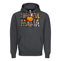 Smoke Thankful Mama Zipper Hoodie - MaliasSmallBusiness
