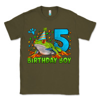 Army Green Birthday Boy Frog Age 5 Classic Tee - LillyAllenDesigns