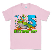 Bubblegum Pink Birthday Boy Frog Age 5 Classic Tee - LillyAllenDesigns