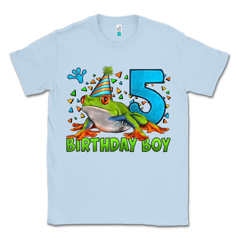 Birthday Boy Frog Age 5 Classic Tee by LillyAllenDesigns | Teevron