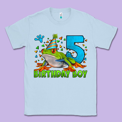 Birthday Boy Frog Age 5 Classic Tee Designed By Lillyallendesigns