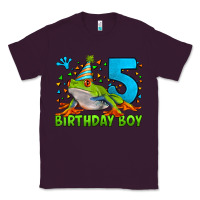 Plum Birthday Boy Frog Age 5 Classic Tee - LillyAllenDesigns