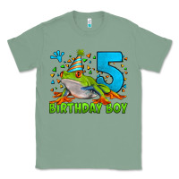 Sage Birthday Boy Frog Age 5 Classic Tee - LillyAllenDesigns