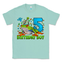 Seafoam Birthday Boy Frog Age 5 Classic Tee - LillyAllenDesigns