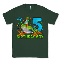 Sports Green Birthday Boy Frog Age 5 Classic Tee - LillyAllenDesigns
