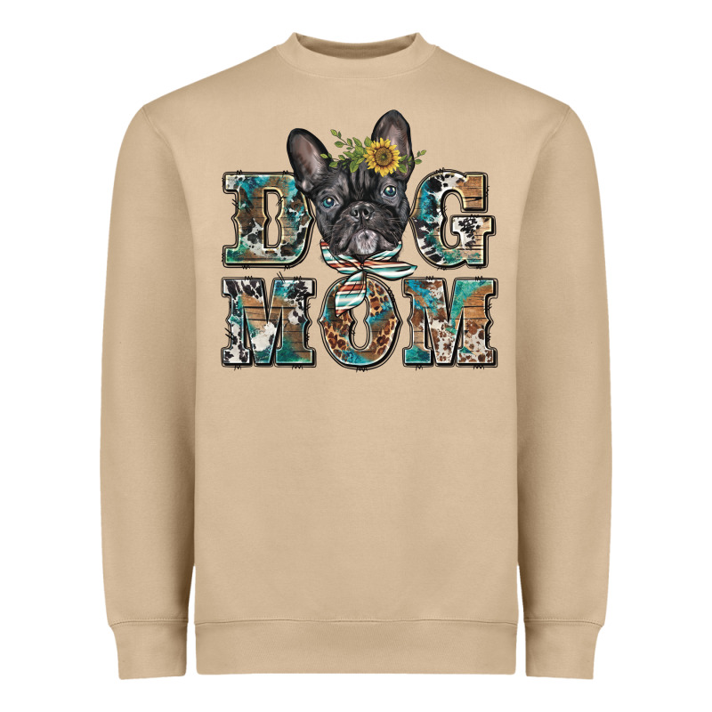 Dog Mom French Bulldog Heavyweight Sweatshirt by BarkalooDesign | Teevron