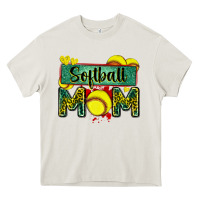 Softball Mom With Leopard Heavy Core Tee | Teevron