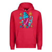 Cardinal winter breast cancer ribbon Premium Hoodie - NancyCooperArtShop