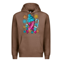 Chestnut winter breast cancer ribbon Premium Hoodie - NancyCooperArtShop