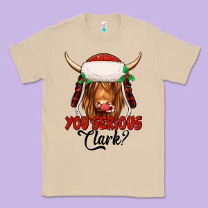 You Serious Clark Highland Cow Classic Tee Designed By Jasminsmagicworld