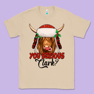 You Serious Clark Highland Cow Classic Tee Designed By Jasminsmagicworld