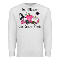 Oatmeal Heather in october we wear pink Premium Sweatshirt - RanaPortraitStore