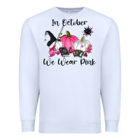 White in october we wear pink Premium Sweatshirt - RanaPortraitStore