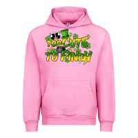Fuchsia Pink Too cute to pinch St. Patrick's Day Urban Hoodie - HowdyJamesFarm