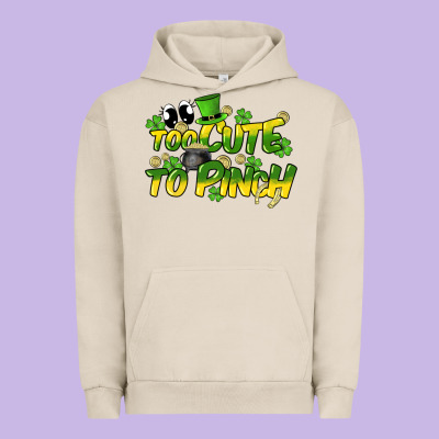 Too Cute To Pinch St. Patrick's Day Urban Hoodie Designed By Howdyjamesfarm