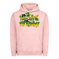 Pigment Salmon Too cute to pinch St. Patrick's Day Urban Hoodie - HowdyJamesFarm