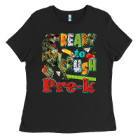 Black ready to crush pre k Ladies Tee - texasbilliewilder